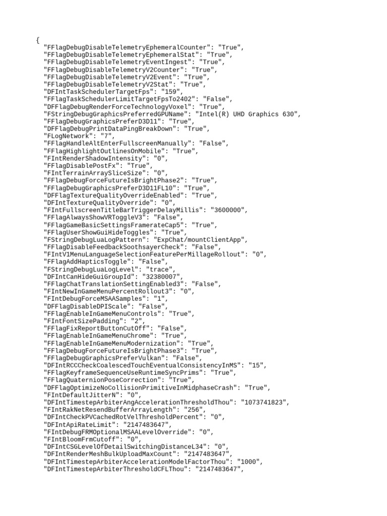 Configuration Flags and Settings Overview | PDF