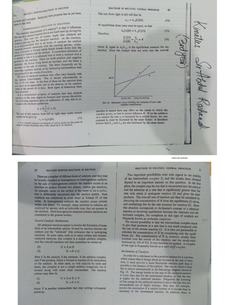 Chemical Engineering Kinetics Chapter 7 | PDF