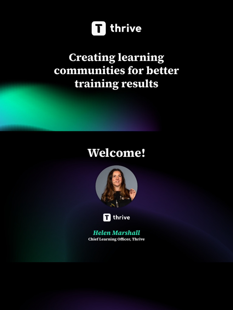 Creating Learning Communities for Better Training Results | PDF ...