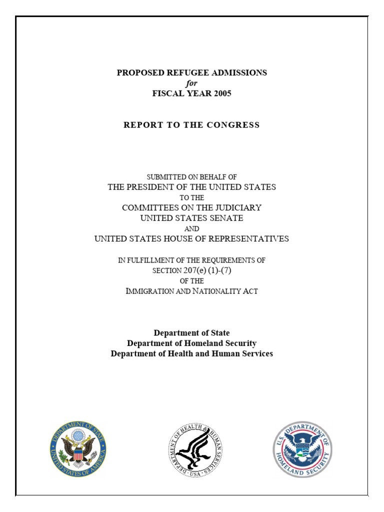 Report+to+Congress+for+FY+2005+USRAP - MUITO BOM | PDF | Refugee ...