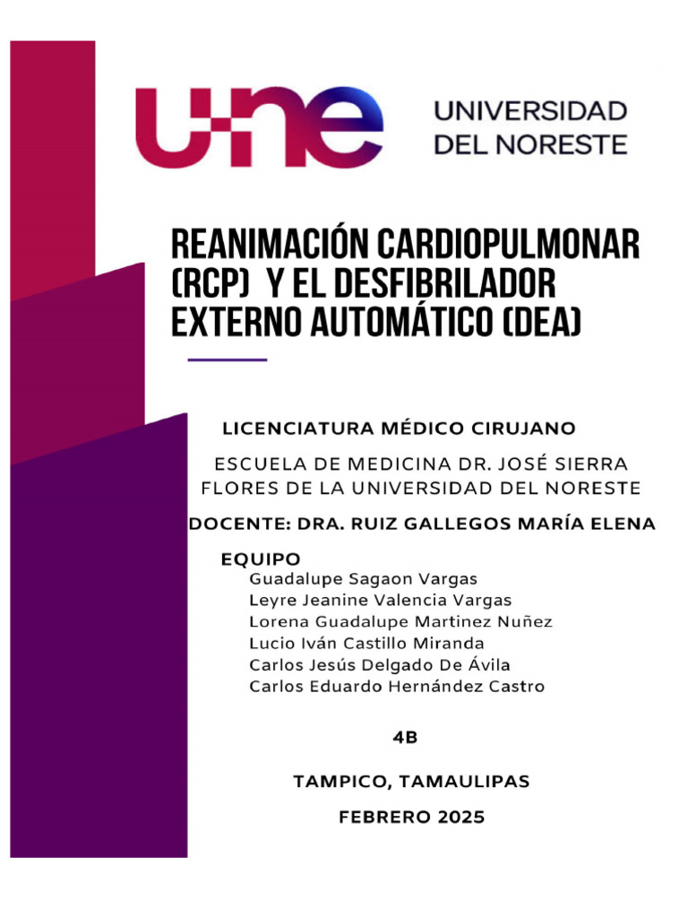 RCP y Uso del DEA en Emergencias | PDF | Reanimación cardiopulmonar ...