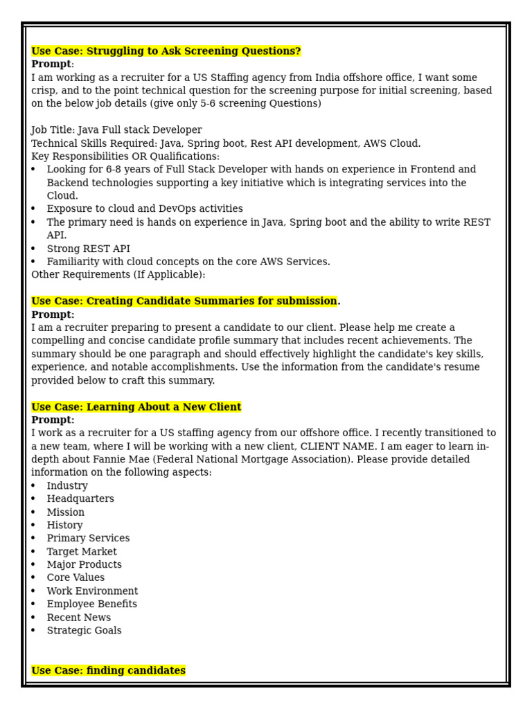 Recruitment Use Case - Trainer | PDF | Spring Framework | Databases