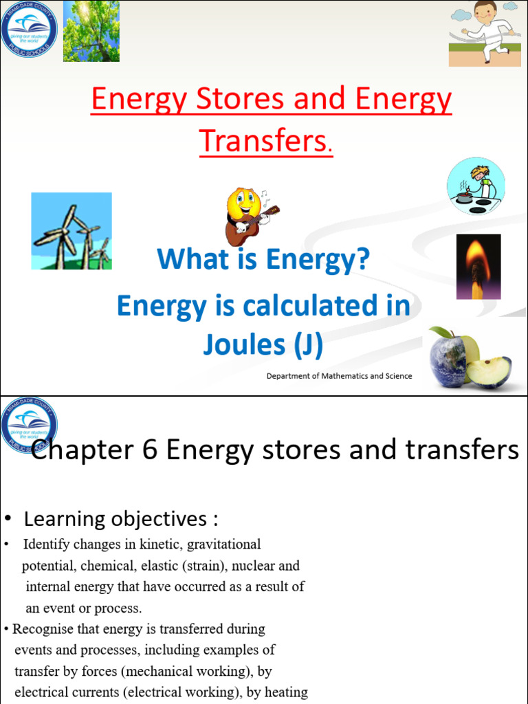Energy Stores and Transfers Overview | PDF | Potential Energy ...