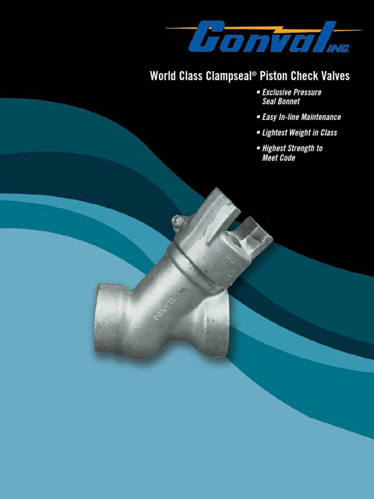 Conval Piston Check Valve | PDF | Valve | Mechanical Engineering