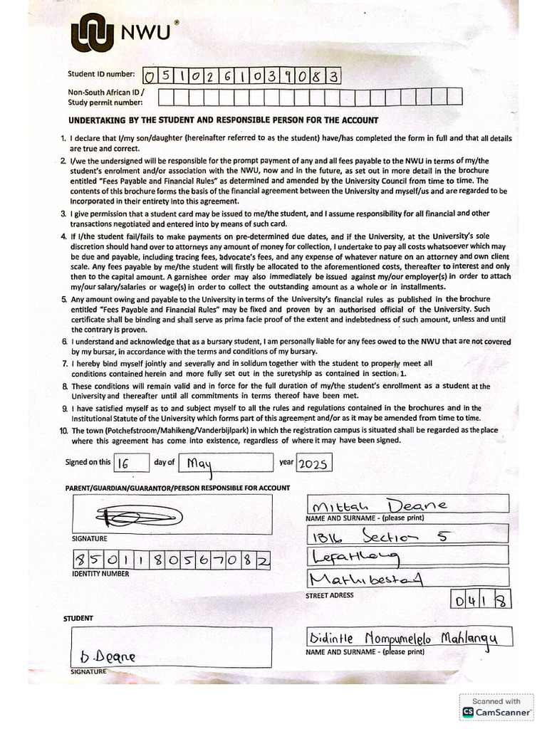 Financial Undertaking | PDF