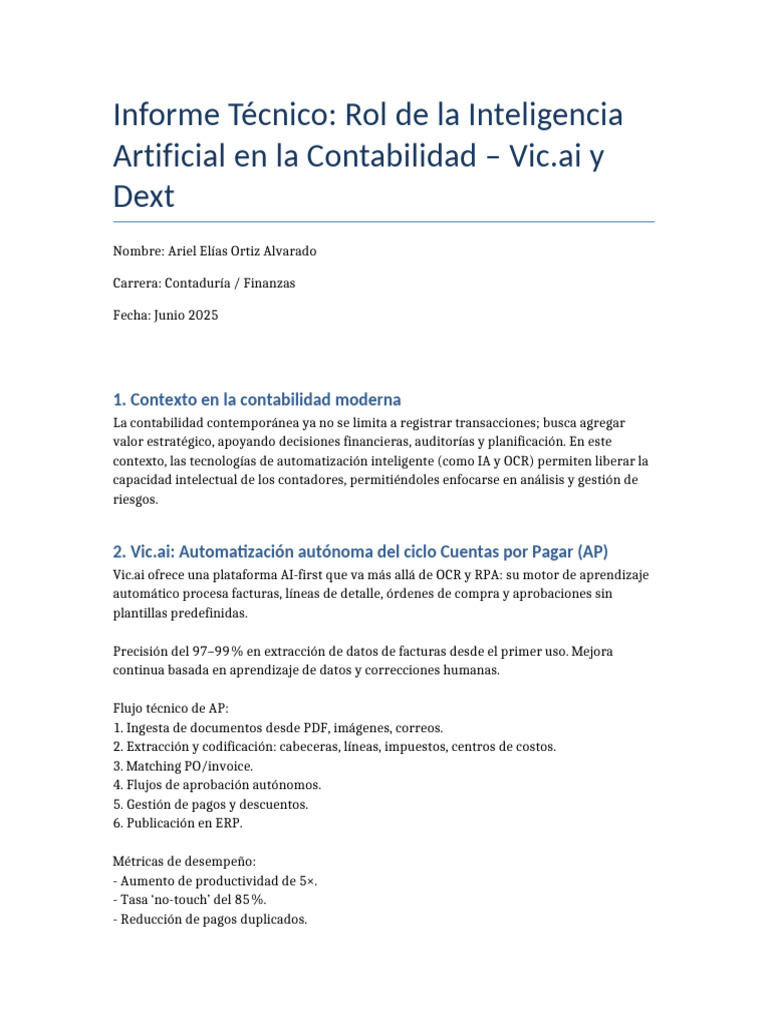 IA en Contabilidad: Vic.ai y Dext | PDF | Contabilidad | Inteligencia ...