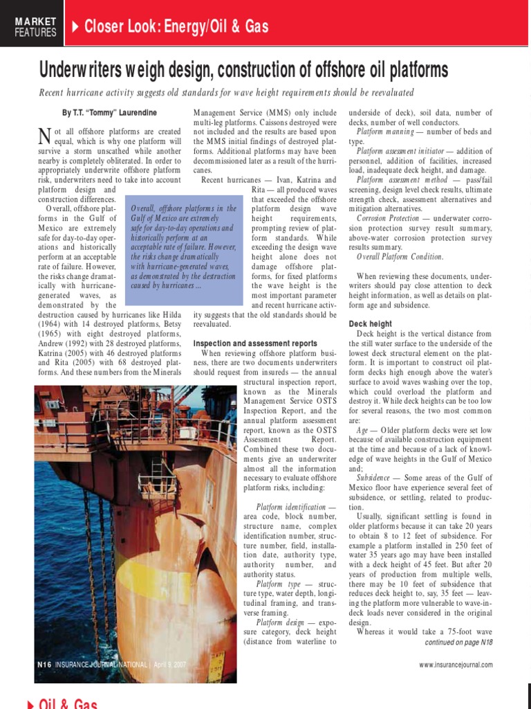 Offshore Platform Risk Assessment Guide | PDF | Deck (Ship) | Risk