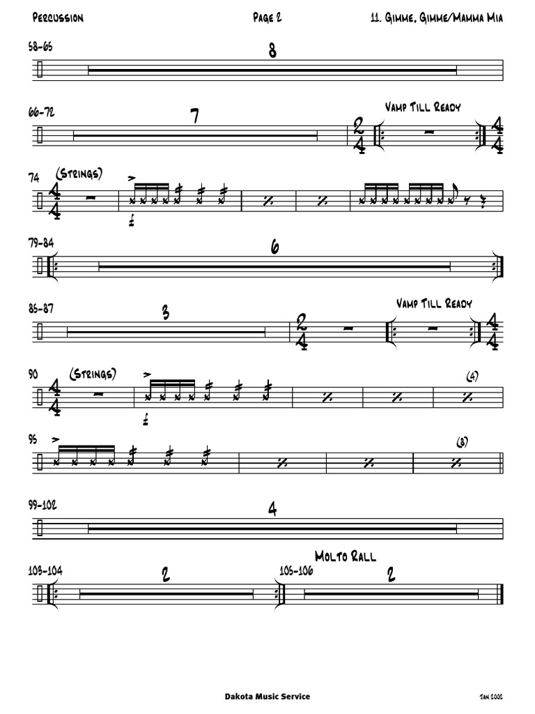 Molto Rall: Dakota Music Service | PDF
