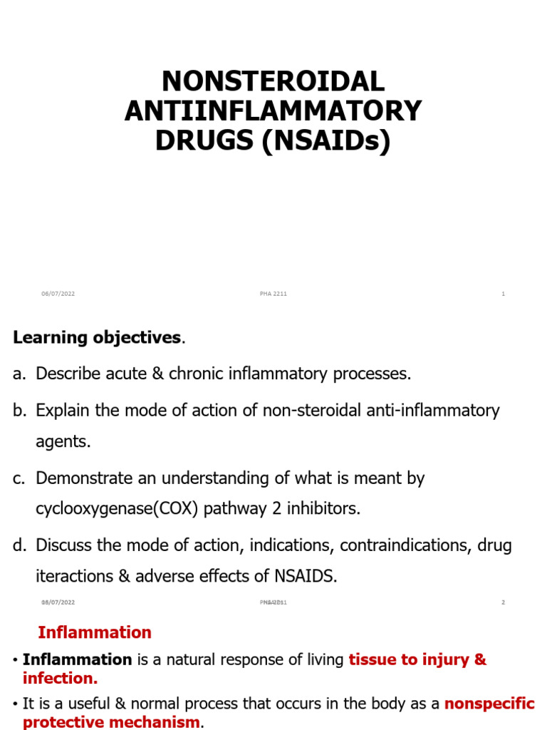 Nonsteroidal Antiinflammatory Drugs (Nsaids) | PDF | Nonsteroidal Anti ...