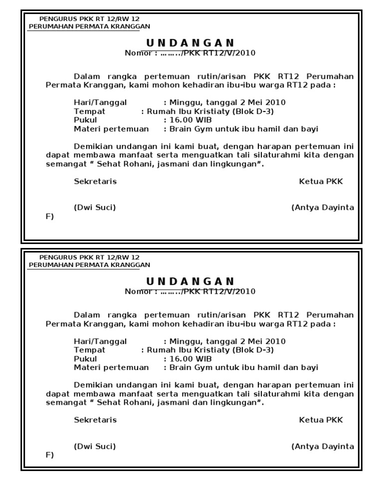860 Contoh Undangan Arisan Sosialita Gratis Terbaru