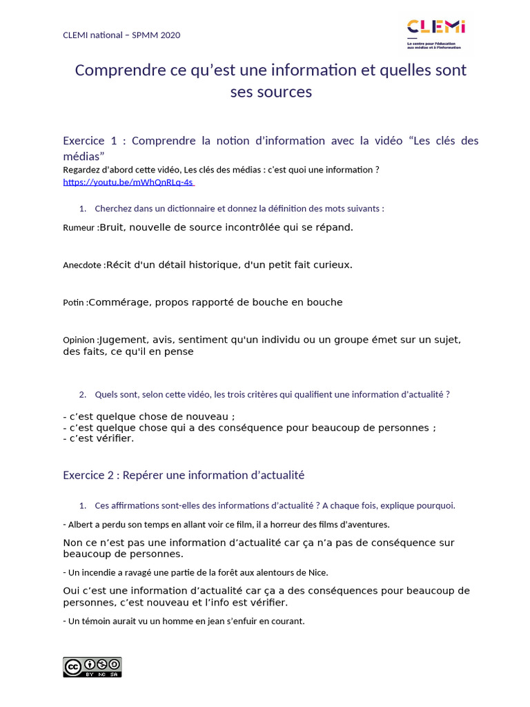 Comprendre l'information et ses sources | PDF | Informations
