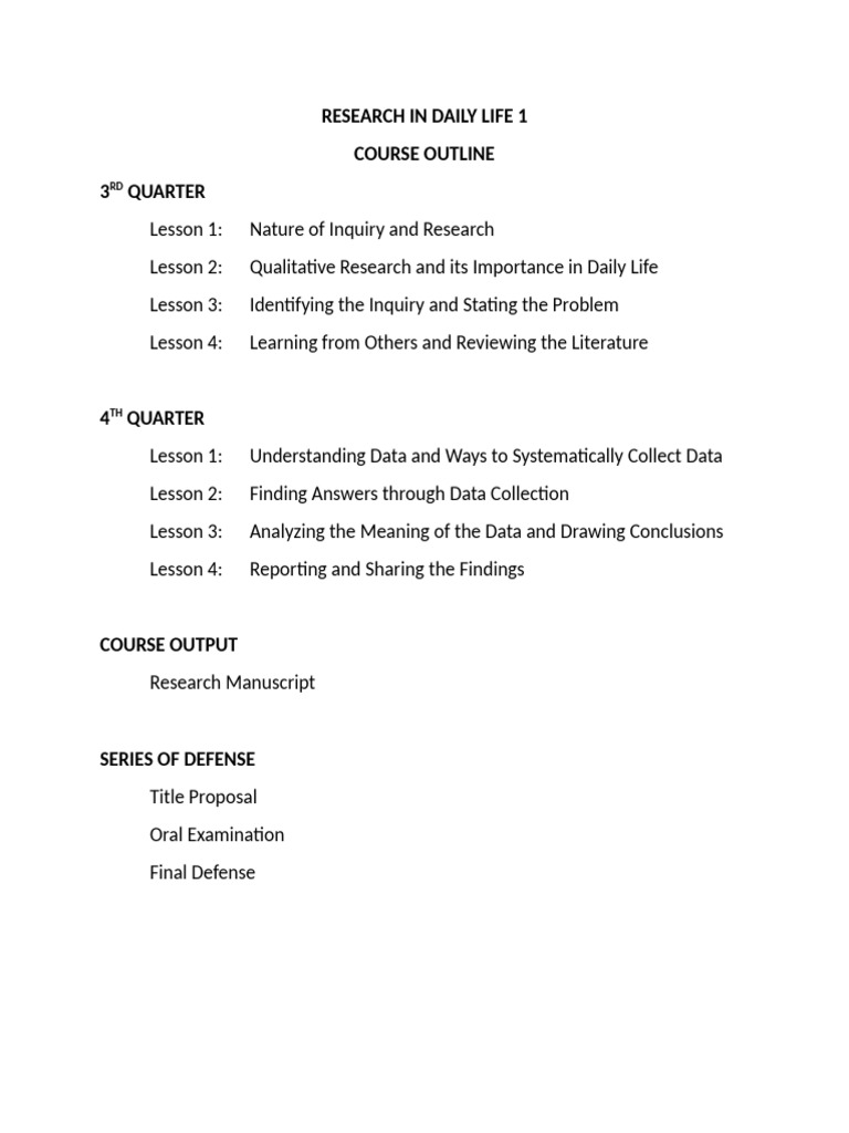 RDL in Research: Course Overview | PDF