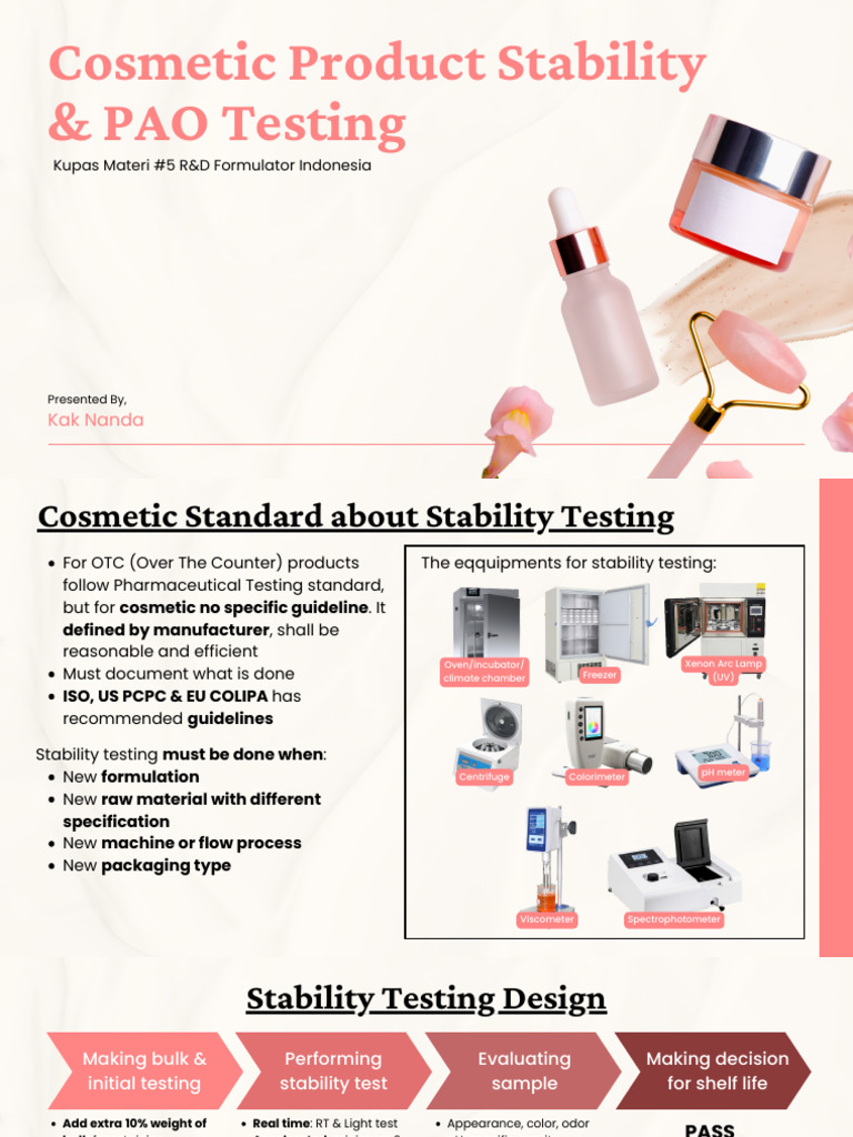 Cosmetic Stability Testing Guidelines | PDF | Shelf Life | Temperate ...