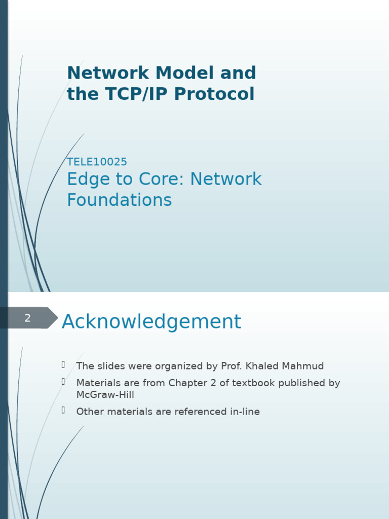 TELE10025 Deck 2.0 TCPIP Protocols | PDF | Internet Protocol Suite ...