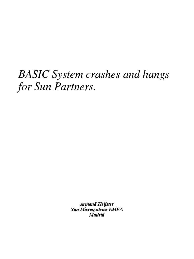 Basic System Crashes and Hangs v2 | PDF | Kernel (Operating System ...