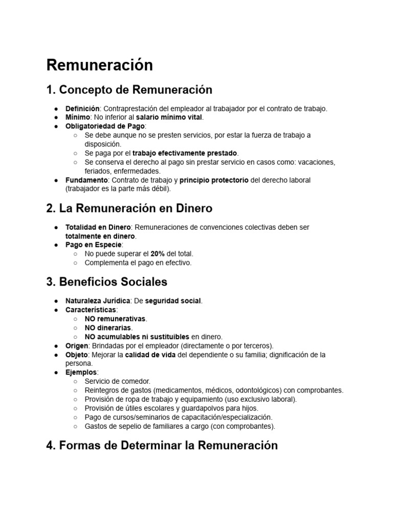Guía Completa sobre Remuneración Laboral | PDF | Salario | Pieza de trabajo