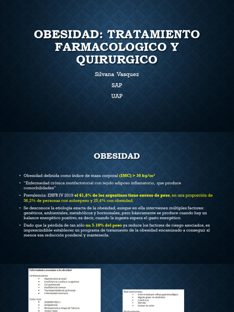 Tratamientos para la Obesidad: Farmacología y Cirugía | PDF | Obesidad ...