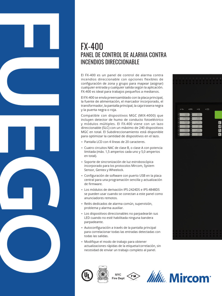 Ss 220011 SP Fx-400 Facp Sell Sheet | PDF | Informática | Ingeniería ...