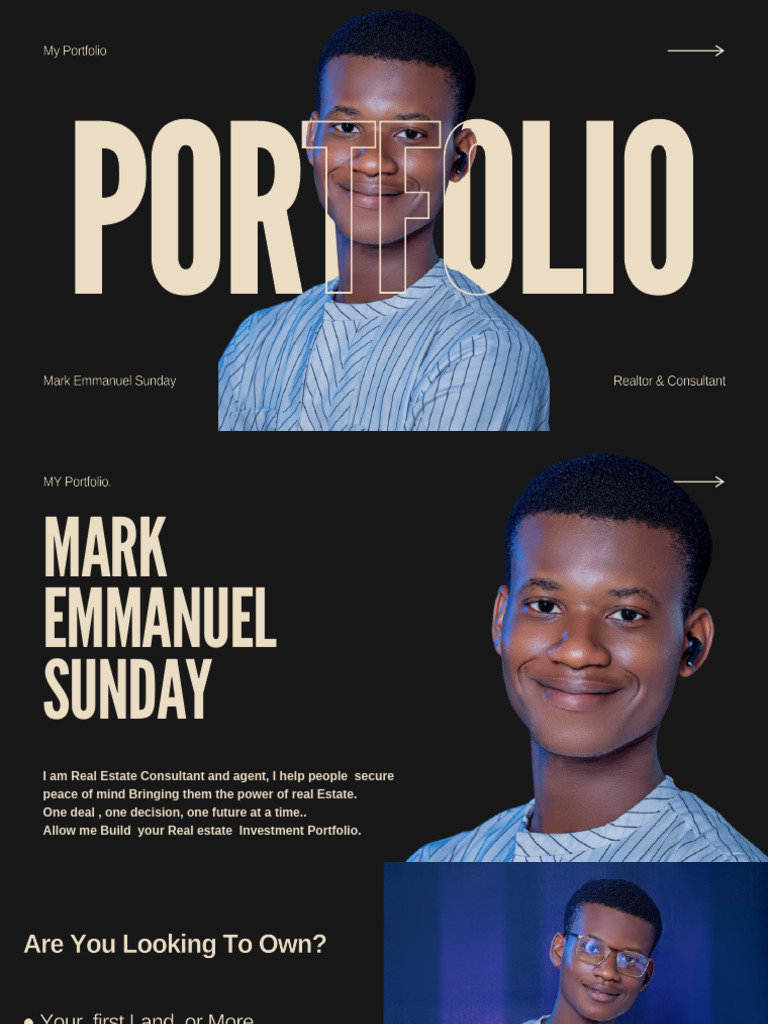 My Portfolio.... Mark Emmanuel Sunday | PDF
