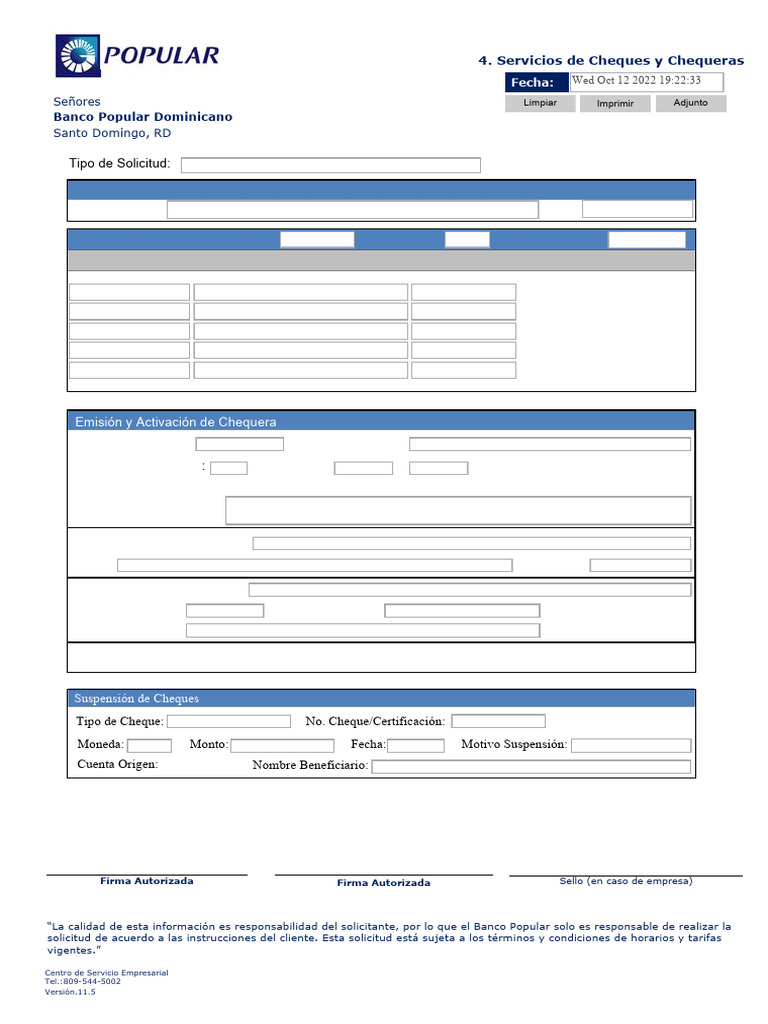 Solicitud de Reintegro de Cheques | PDF | Cheque | Bancos