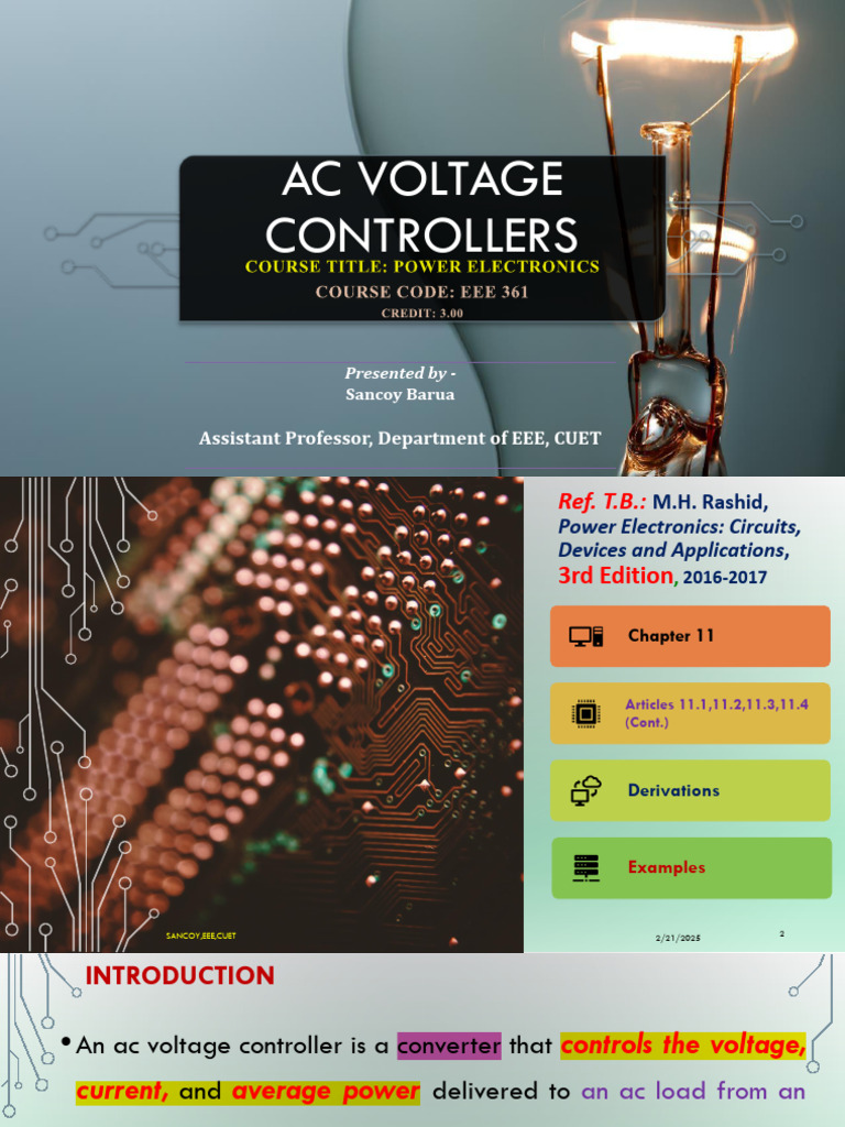 AC Voltage Controllers Overview | PDF | Ac Power | Alternating Current