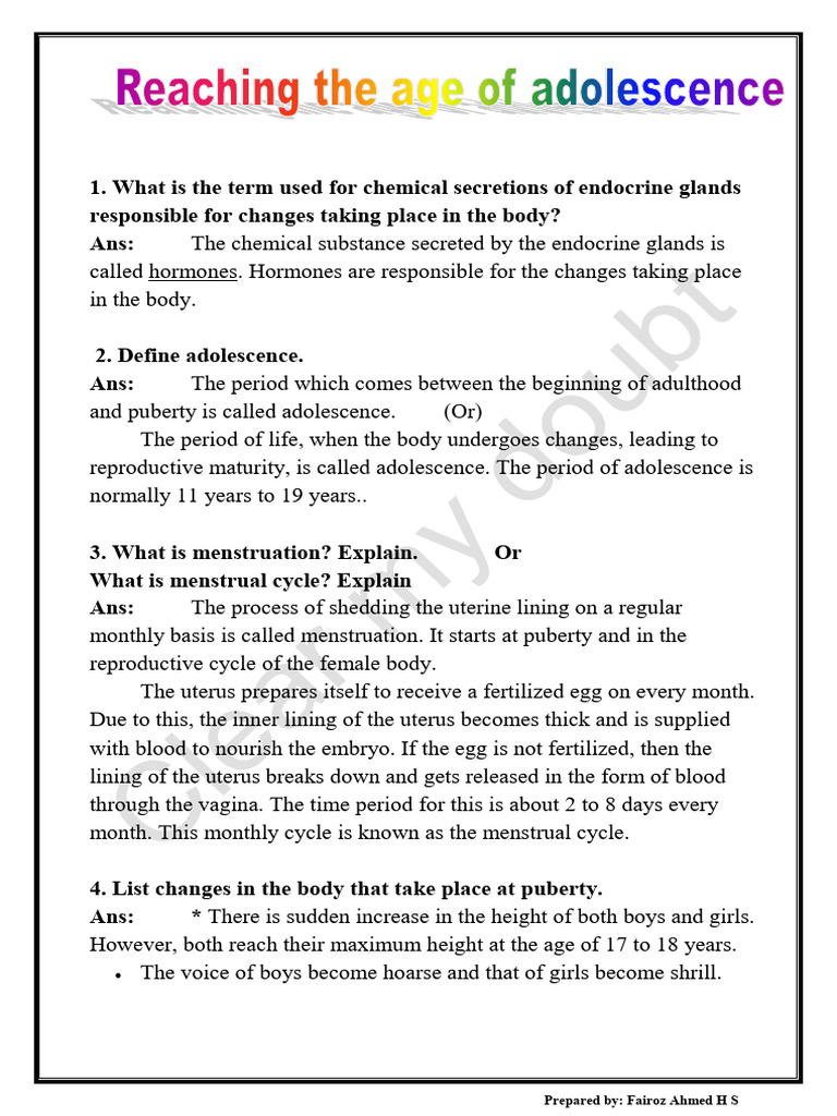 Understanding Hormones and Puberty | PDF | Menstrual Cycle | Hormone