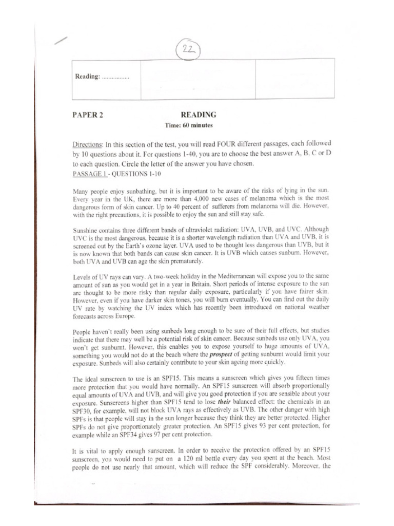 Test 03 Extra. Reading | PDF