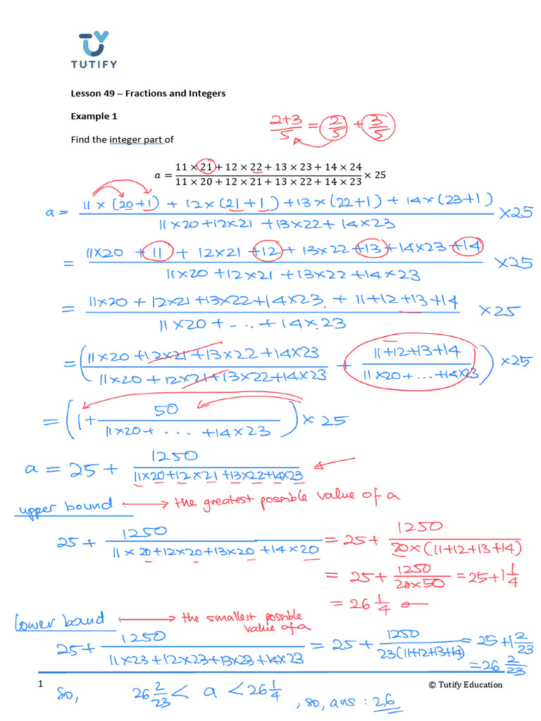Integer Parts of Fractions Explained | PDF | Discrete Mathematics ...