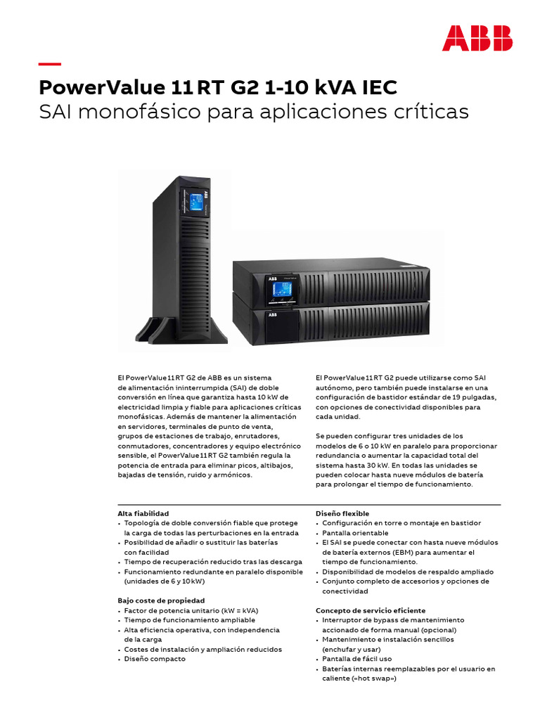 ABB - PowerValue11RT G2 | PDF | Ingeniería Informática | Ingenieria ...