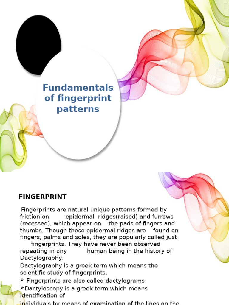 Principles of Fingerprint Patterns | PDF | Fingerprint | Skin
