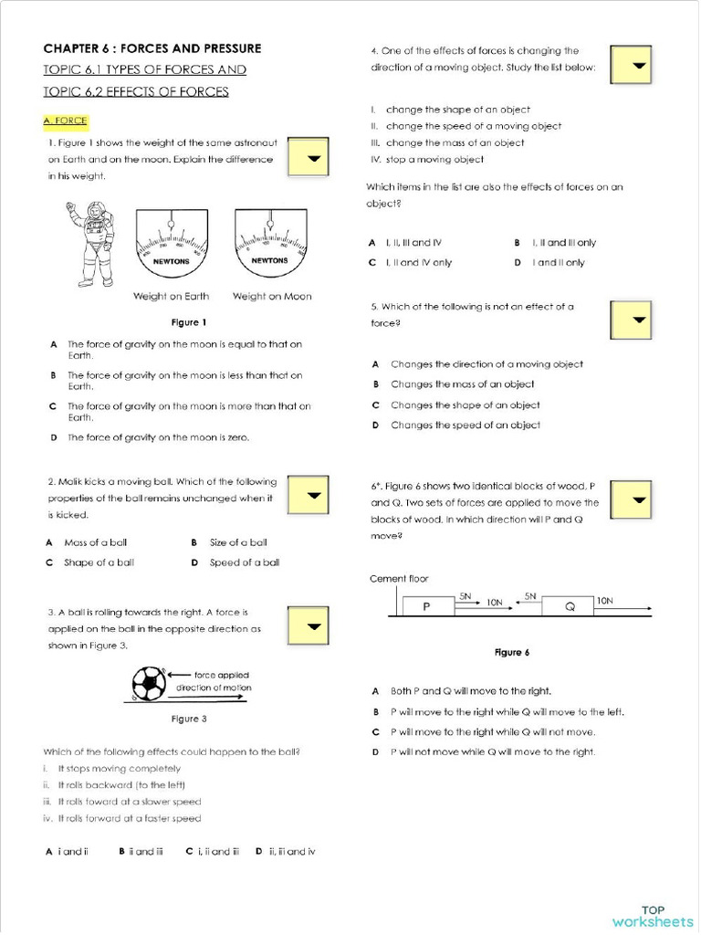 Chapter 6 Force, Workdone and Pressure | PDF