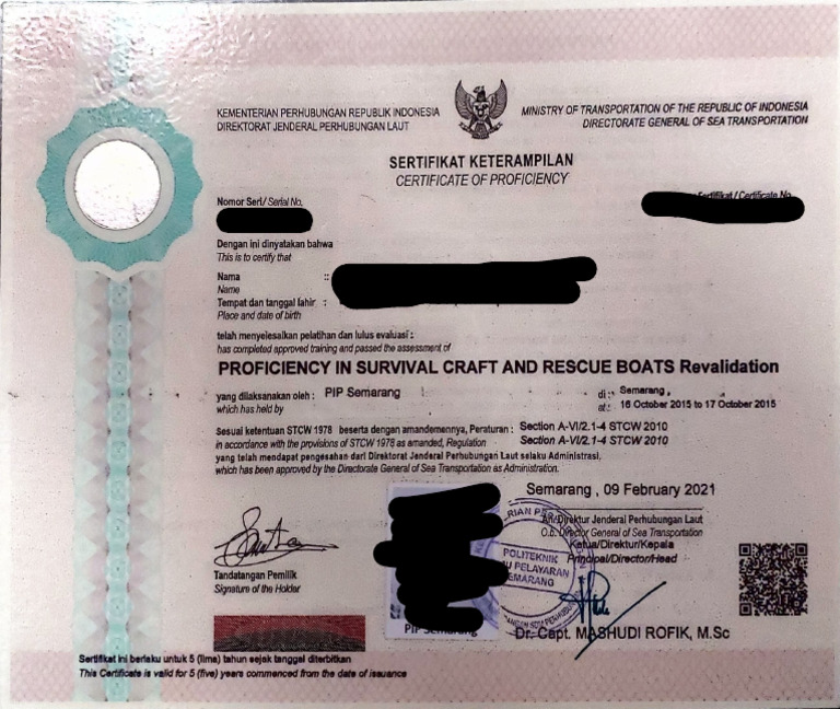 Sertifikat Keterampilan SCRB | PDF