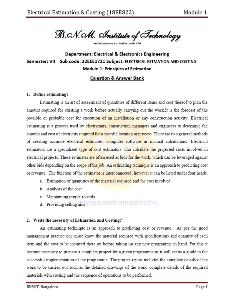 Module 1updated As On 20.06.25 | PDF | Electric Power Distribution ...