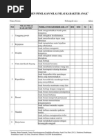 Download Instrumen Penilaian Nilai-nilai Karakter Anak by Cak Wahsun SN89931073 doc pdf