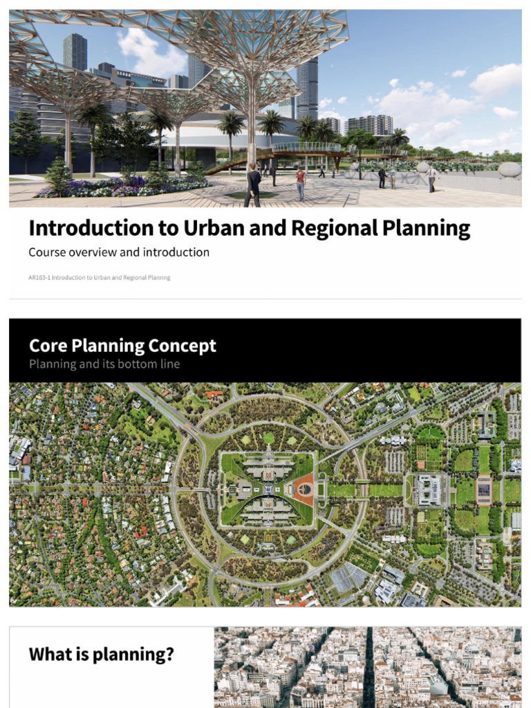01 Introduction to Urban and Regional Planning | PDF