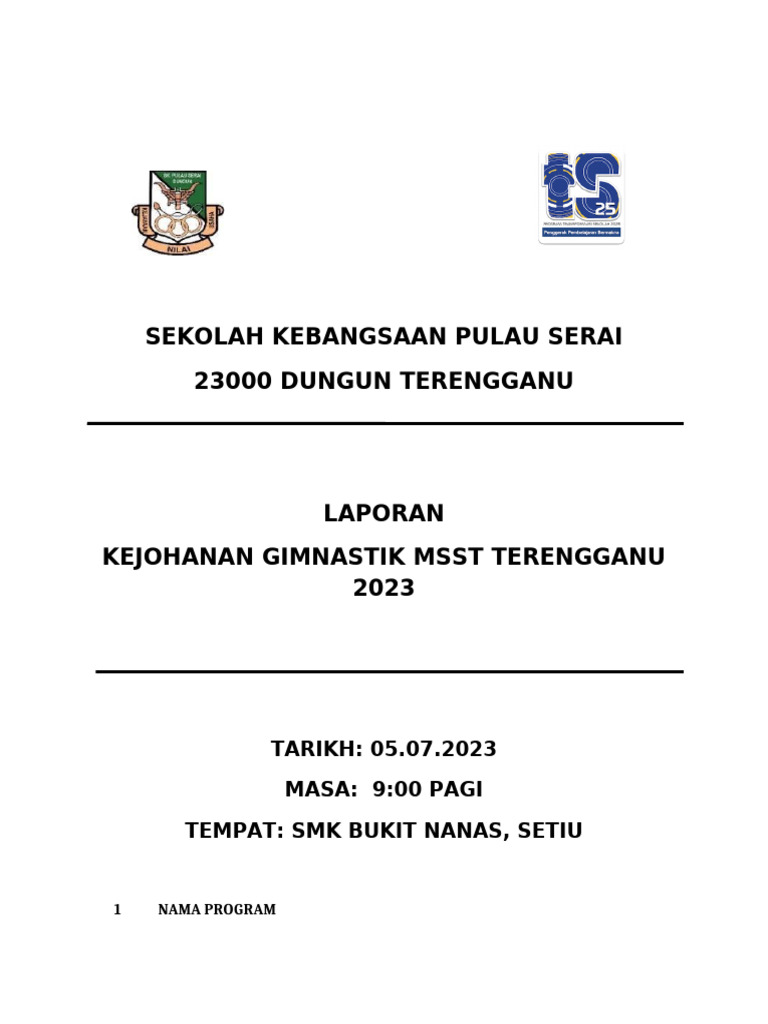 Laporan Gimnastik MSST 2023 | PDF