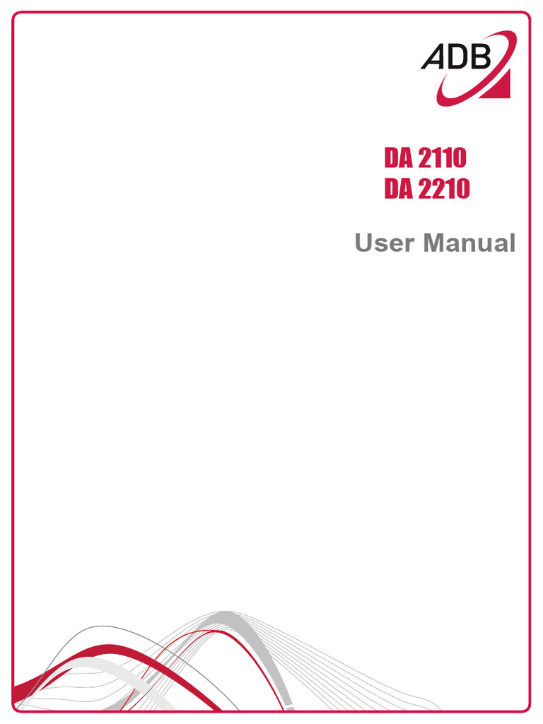 ADB DA 2110 & DA 2210 User Manual | PDF | Ip Address | Computer Network