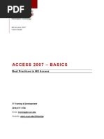 Access 2007 Notes