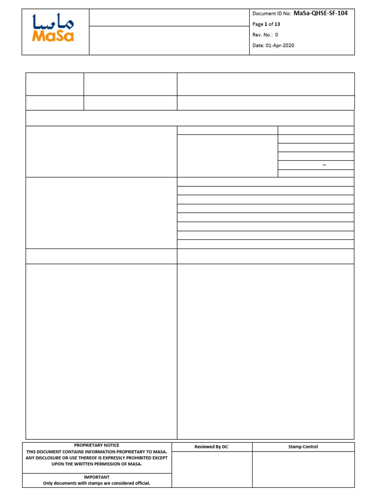 Method Statement for SWW Line Installation | PDF | Personal Protective ...
