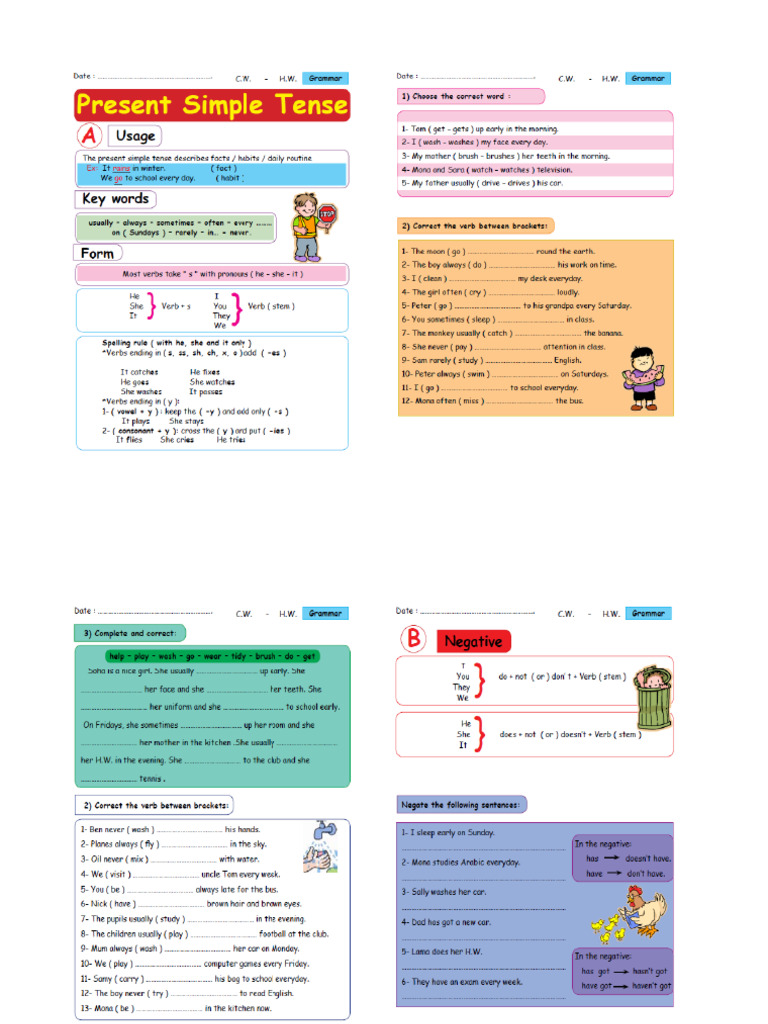 Present Simple Beginner | PDF