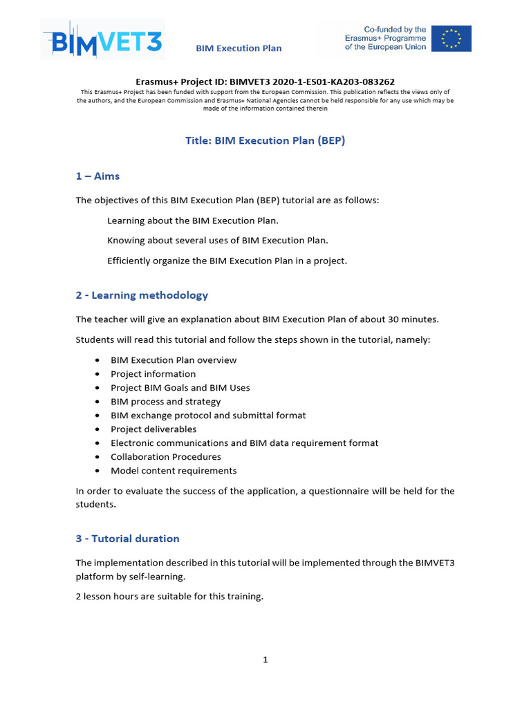 BIM Execution Plan Overview Guide | PDF | Building Information Modeling ...