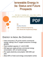 Renewable Energy in India: Status and Future Prospects
