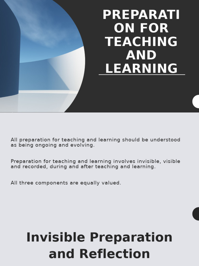 Effective Preparation for Teaching | PDF | Pedagogy | Learning