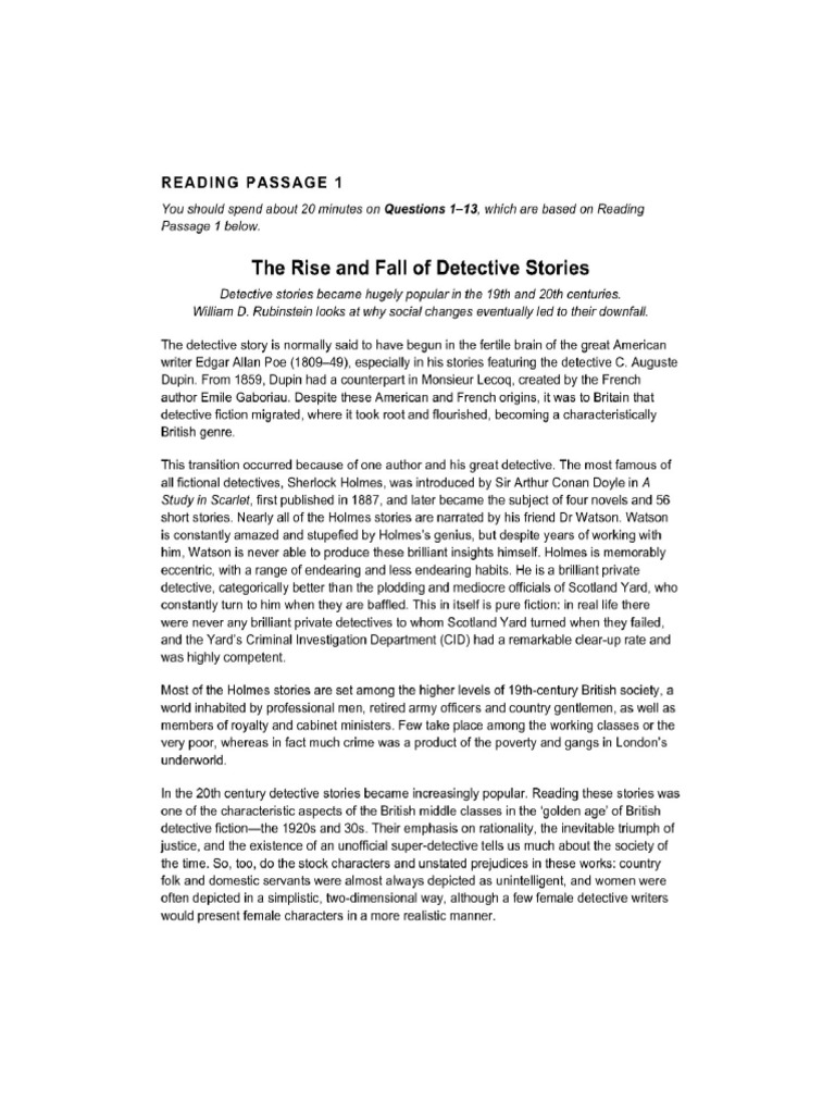 The Rise and Fall of Detective Stories | PDF
