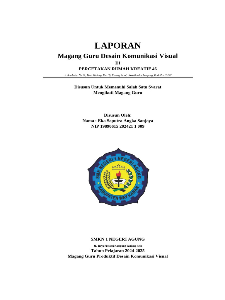 Laporan Magang di Rumah Kreatif 46 | PDF