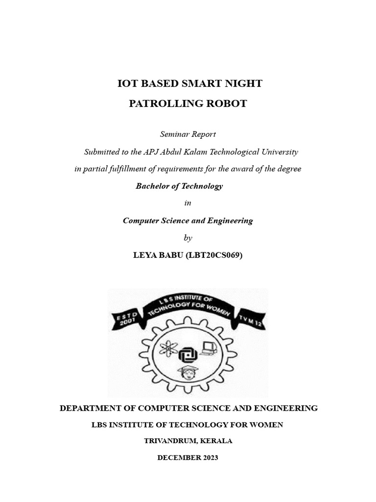 Iot Leya Report | PDF | Arduino | Internet Of Things