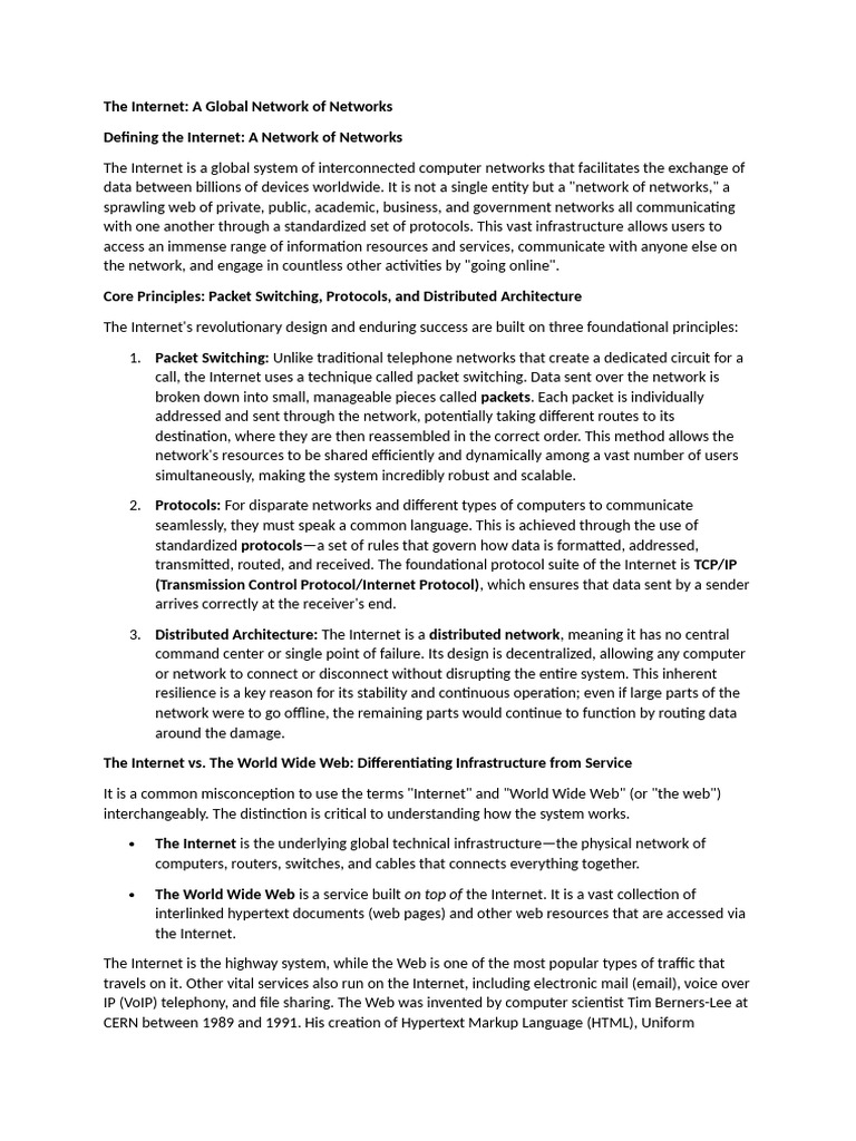 The Internet by EsJiDee | PDF | Computer Network | World Wide Web