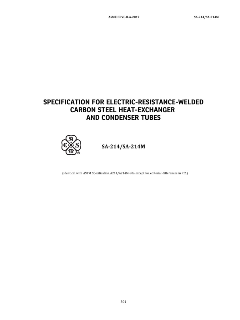 SA-214 Specification for Steel Tubes | PDF | Heat Treating | Physical ...