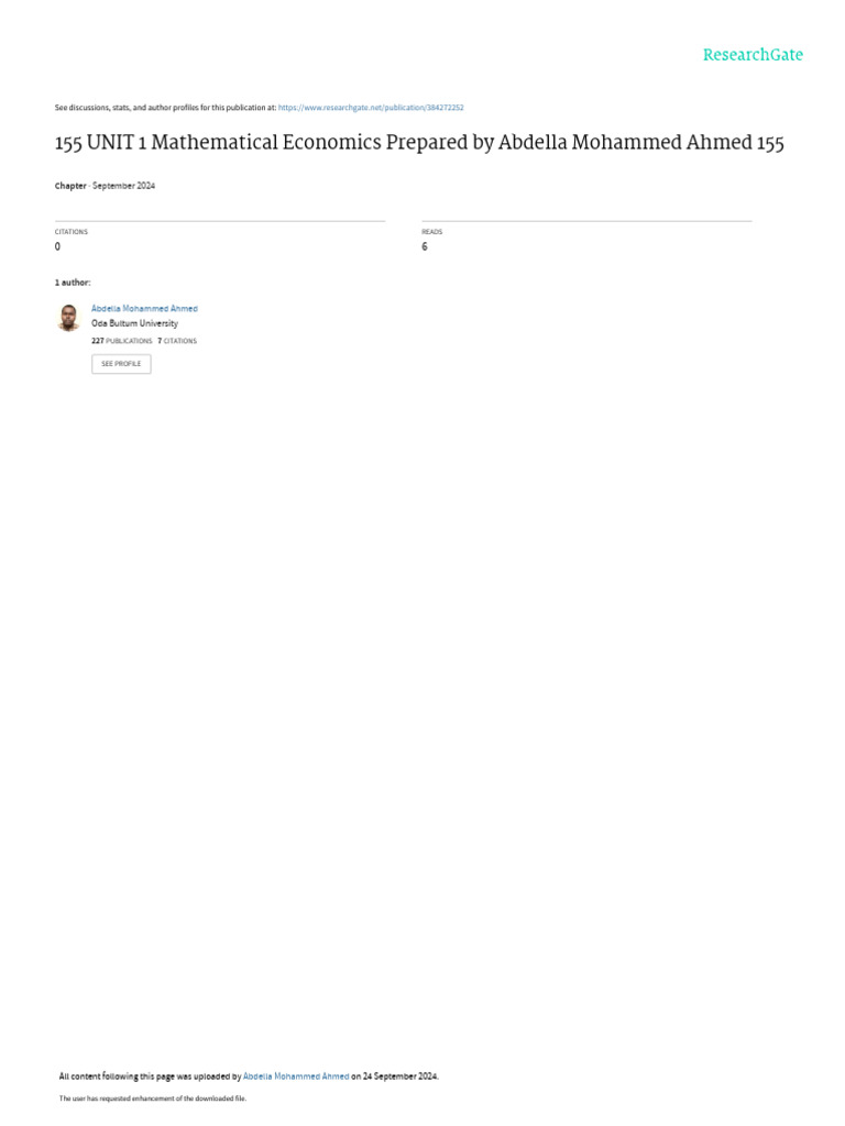 Mathematical Econometrics Overview | PDF | Matrix (Mathematics ...