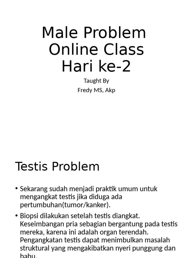 Male Problem 2 | PDF